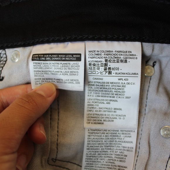 BLACK LEVI'S JEANS MEN'S W 33 L 30 CA00342 WPL423 - Picture 5 of 7